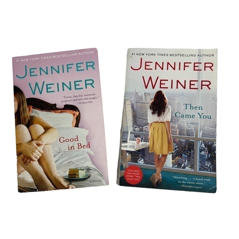 JENNIFER WEINER Fiction Books/Novels Bundle of 2 Paperbacks 8.2”x5.3” Romance